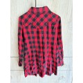 ANGEL CITY PLAID SHIRT BLACK AND RED SIZE XS
