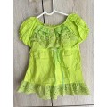Bright Green Summer suit for girls 5-6Y