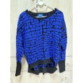 ORIGINAL ADIDAS Knitwear Blue & Black Top for lady Size S