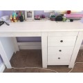 White wooden desk