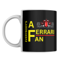 Ferrari F1 Coffee Mug - Everybody`s A Ferrari Fan (Black)