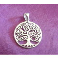 A SOLID SILVER TREE OF LIFE PENDANT---NEW LAST ONE
