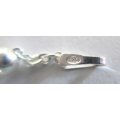 A SOLID SILVER CHAIN WITH GRADUATED BALLS--45cm