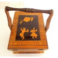 A SMALLER VERSION OF THE CONCERTINA SEWING BOX--INLAID