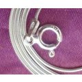 A SOLID SILVER SNAKE CHAIN---45cm