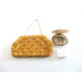 A LOVELY COSTUME JEWELLERY SET AND AN EVENING BAG