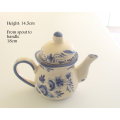 A HAND PAINTED DUTCH TEAPOT AND A DUTCH WALL PLATE--READY TO HANG