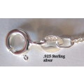 A STERLING SILVER OPEN LINK BRACELET--NEW-19cm