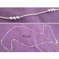 A STERLING SILVER BALL NECKLACE--45cm--NEW--BUY NOW