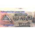 A HALLMARKED SILVER CANDLESTICK--- LONDON 1980--372,7 gram --Weighted
