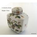 AN 1895 / 1995 WONG LEE CONTAINER / JAR--SIGNED--WITH THE NATURAL CRACKLE LOOK