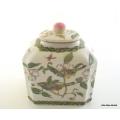 AN 1895 / 1995 WONG LEE CONTAINER / JAR--SIGNED---WITH THE NATURAL CRACKLE LOOK