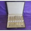 A SET OF ( NIEUW ZILVER ) SILVER PLATED CAKE FORKS BOXED