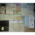 LARGE COLLECTION - BANK NOTES, DOCUMENTS, A WALLET, ECT