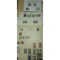 RHODESIA ON ALBUM  PAGES AND OTHER AFRICAN COUNTRIES MINT STAMPS
