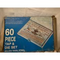 60 Piece Tool and Die set: Never opened: In Metal case with covering and packaging still intact!!!