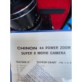 Chinon 44 Power Zoom Super 8 movie camera in case in excellent condition at giveaway price