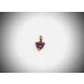 New 10  ct Yellow Gold Natural Ruby Pendant: 1.20 ct