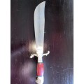SPECIAL:Collectible Damasco steel dagger in leather sheath: Ornate and 920mm in length.