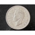 1952 Union of SA  Florin (2 shillings): .500 Silver: Good detail