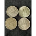 1959, 1960.1961,1962 SILVER  2 Shillings: Great detail ONE BID FOR ALL