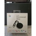 Google Chromecast ULTRA Smart TV Add-On Adapter Dongle in original box with all needed accessories