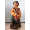 Vintage Figurines Pirates - This is a pair of crafted vintage ceramic or porcelain pirate figurines