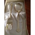 Genuine vintage 24ct goldplated serving spoons in pristine condition.