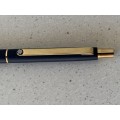 Montblanc Ballpoint Pen - Dark Blue Epoxy with Gold Trim - 1980s