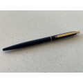 Montblanc Ballpoint Pen - Dark Blue Epoxy with Gold Trim - 1980s