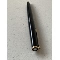 Vintage 1970s Montblanc Black Precious Resin and Gold Trim Ballpoint Pen