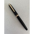 Vintage 1950s Montblanc Black Precious Resin and Gold Nib Fountain Pen