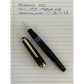 Vintage 1950s Montblanc Black Precious Resin and Gold Nib Fountain Pen