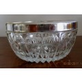 CRYSTAL BOWL WITH SILVER LINING