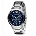 MENS EMPORIO ARMANI BLUE DIAL  CHRONOGRAPH WATCH AR2448 ##BRAND NEW##