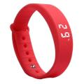 Fitness Tracker, Smart Wristband, Smart Bracelet, Pedometer, W5S Silicone - RED