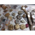 Big lot of watch movements for spears