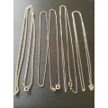 Lot of 4 Sterling Chains / 2 /