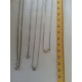 Lot of 4 Sterling Chains / 2 /