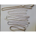 Lot of 5 Sterling Silver Chains /1/