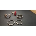 Lot of 5 Sterling Silver Rings