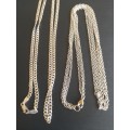 Lot Sterling Silver Chains