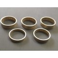 Lot of 5 Sterling silver rings