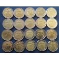 20 x 2015 Griqua Town R5.00 coins in Excellent condition - Bid per coin for the lot !!!!