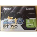MSI GEFORCE GT 710 2GB DDR3 64Bit with VGA, HDMI & DVI - as NEW!!!