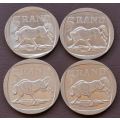 4 x Year 2000 Mandela R5.00 coins - IN EXCELLENT CONDITION!!! - Bid per coin to take the lot.