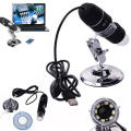 1600X 8 LED USB Digital Microscope Endoscope Zoom Camera Magnifier + Stand