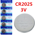 CR2025 3V Lithium Battery [ Equivalent  BR2025, DL2025, KCR2025, L12, NA, 208-205  ] [Qty : 5 Piece]