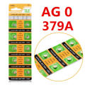 10pcs AG0 379A 1.55V Alkaline Battery