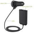 2.4A 4 Port Car Charger For iPhone Samsung Galaxy Mobile Phones